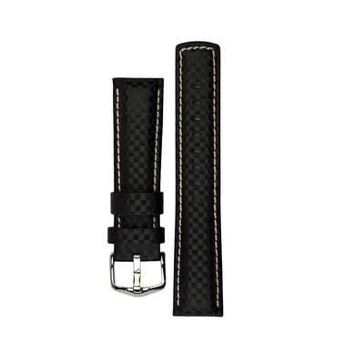 Hirsch Carbon óraszíj 24 mm széles, 20 cm hosszú (02592050-2-24)