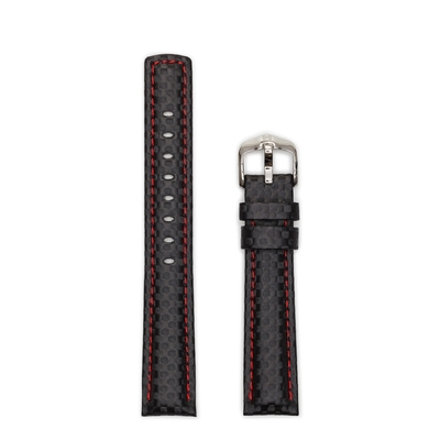 Hirsch Carbon óraszíj 24 mm széles, 20 cm hosszú (02592052-2-24)
