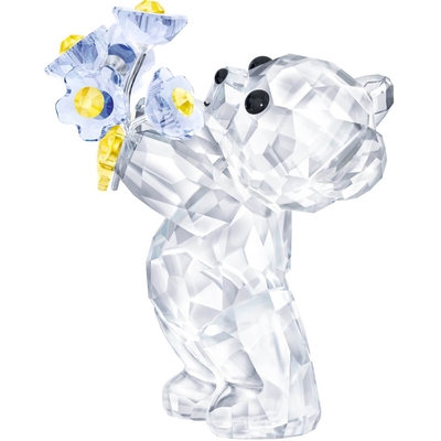 Swarovski Kris Bear - Forget-Me-Not kristály dísz (5427993)
