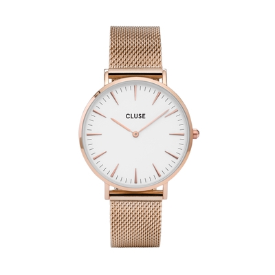 Cluse La Bohème Mesh Rose Gold White női óra (CW0101201001)