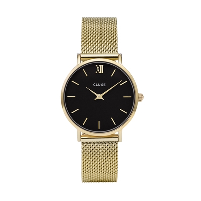 Cluse Minuit Mesh Gold Black női óra (CW0101203017)