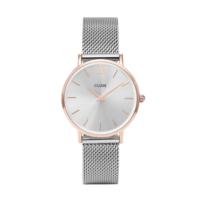 Cluse Minuit Mesh Rose Gold Silver női óra (CW0101203004)