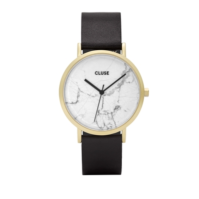 Cluse La Roche Gold White Marble Black női óra (CL40003)