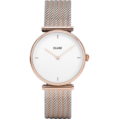 Cluse Triomphe Rose Gold Bicolour Mesh női óra (CW0101208001)