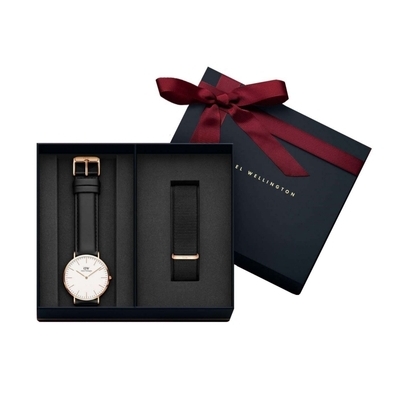 Daniel Wellington Classic Sheffield Rose Gold férfi óra szett (DW00500002)