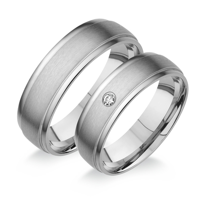 Fehér arany férfi karikagyűrű 64-es méret (H640F/64)