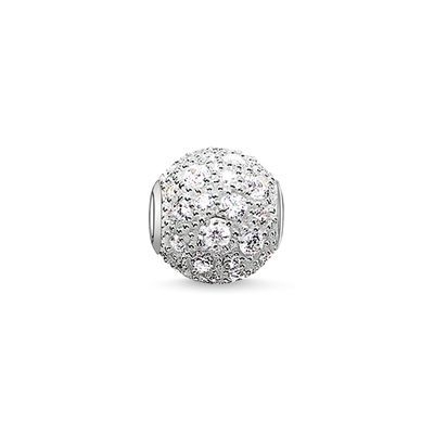 Thomas Sabo Karma Beads Őrölt fehér pavé gyöngy (K0101-051-14) Thomas Sabo Karma Beads Őrölt fehér pavé gyöngy (K0101-051-14)