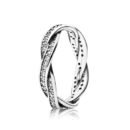 Pandora egymásba fonódó ezüst pavé gyűrű - 190892CZ-52 Pandora egymásba fonódó ezüst pavé gyűrű - 190892CZ-52