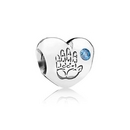 Pandora Kisfiú szív charm - 791281CZB Pandora Kisfiú szív charm - 791281CZB
