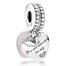 Pandora Anya & lánya szívek függő charm - 792072EN40 Pandora Anya & lánya szívek függő charm - 792072EN40