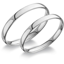 Fehér arany női karikagyűrű 54-es méret - C25F/N/54 Fehér arany női karikagyűrű 54-es méret - C25F/N/54