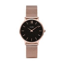 Cluse Minuit Mesh Rose Gold Black női óra