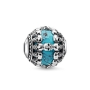 Thomas Sabo Türkiz koponya gyöngy - K0274-878-17 Thomas Sabo Türkiz koponya gyöngy - K0274-878-17