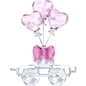 Swarovski vasúti kocsi szív lufikkal kristály dísz (5428615) Swarovski vasúti kocsi szív lufikkal kristály dísz (5428615)